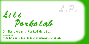 lili porkolab business card